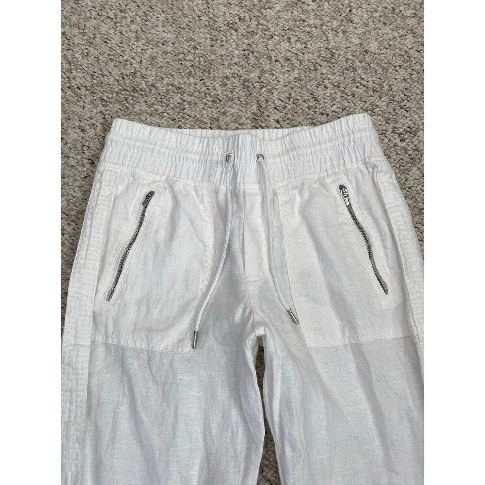 ATHLETA Cabo 100% Linen Joggers Calla White Size 2 NWOT - Picture 4 of 11